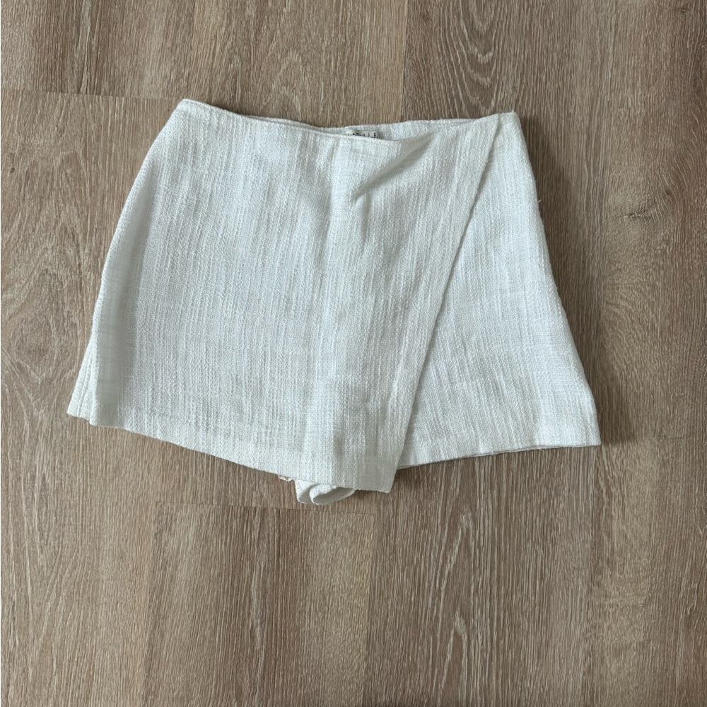 Abercrombie & Fitch Tweed White Skort